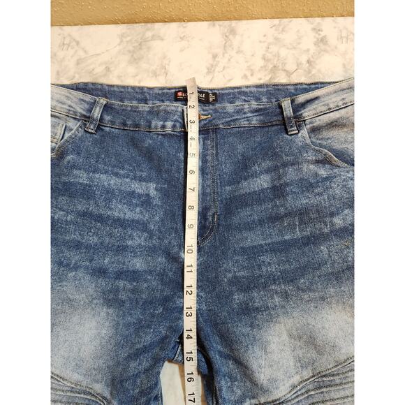 Southpole Men's Blue Medium Wash Stretch Denim Straight Leg Jeans Size 44 - Picture 6 of 7